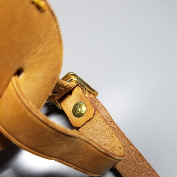 LOUIS VUITTON Vachetta leather luggage tag France - Picture 9 of 13